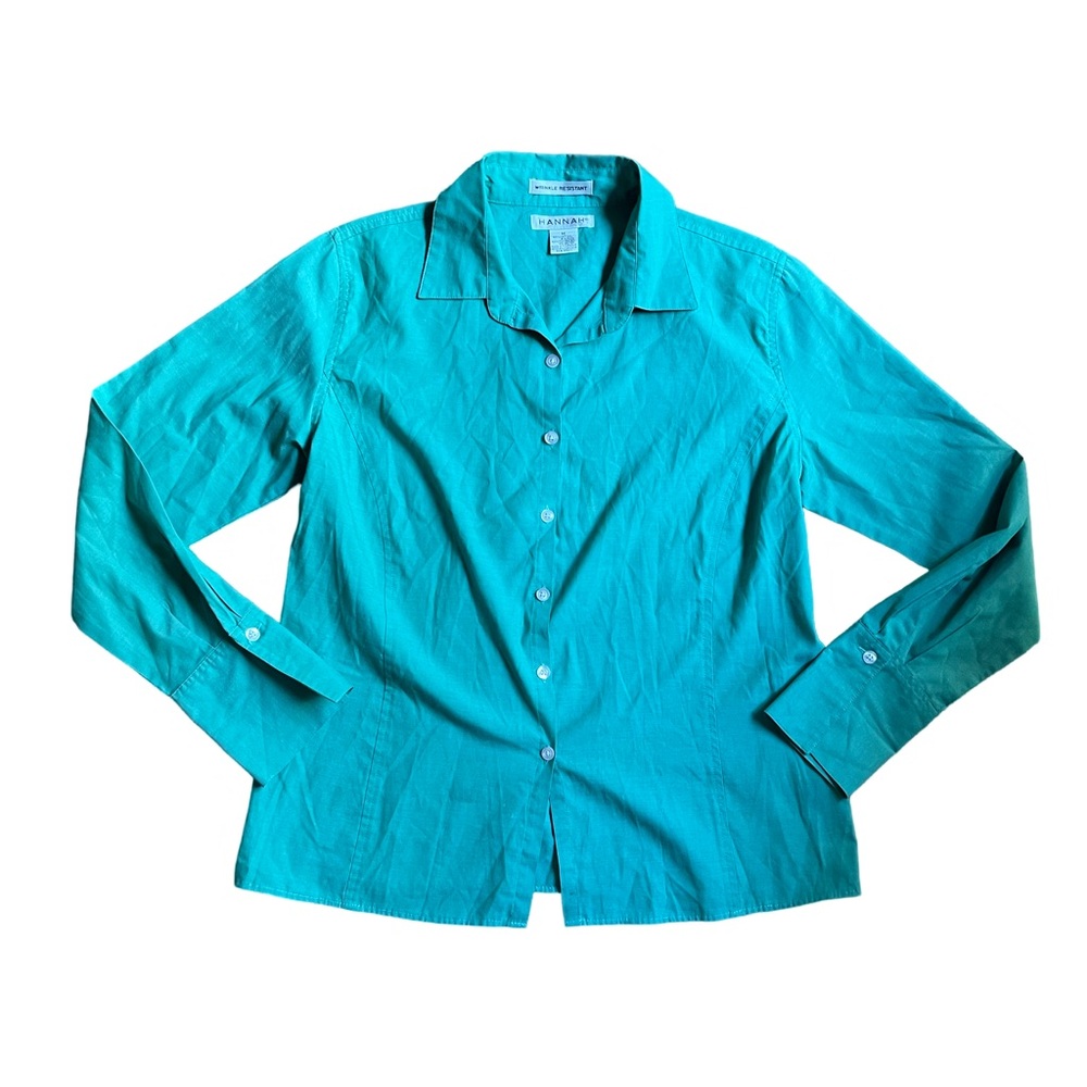 Turquoise Button-Up Shirt